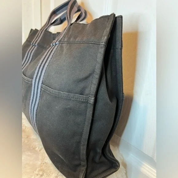 HERMES FOURRE TOUT MM VINTAGE TOTE BAG CANVAS BLACK - Picture 4 of 13